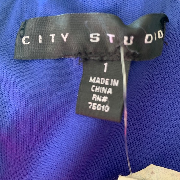 City Studio, One shoulder blue, size 1 Dress. - Picture 11 of 12